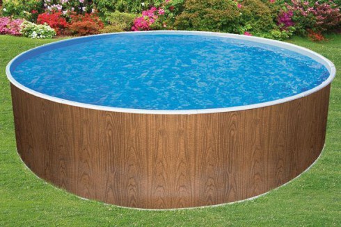 piscine hors sol aspect-bois