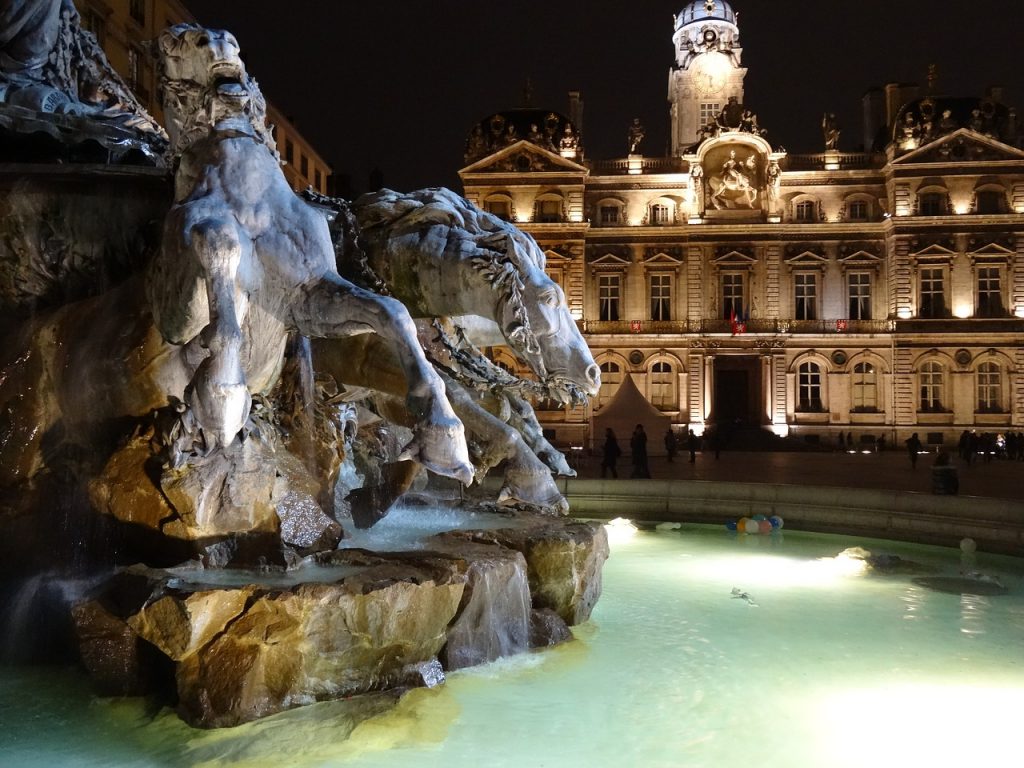 place des terreaux fontaine Bartholdi