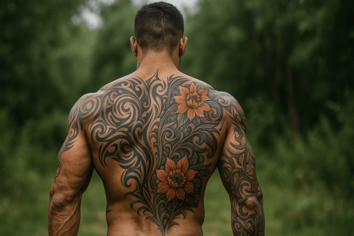 tatouage dos homme