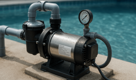 pompe a eau d'une piscine